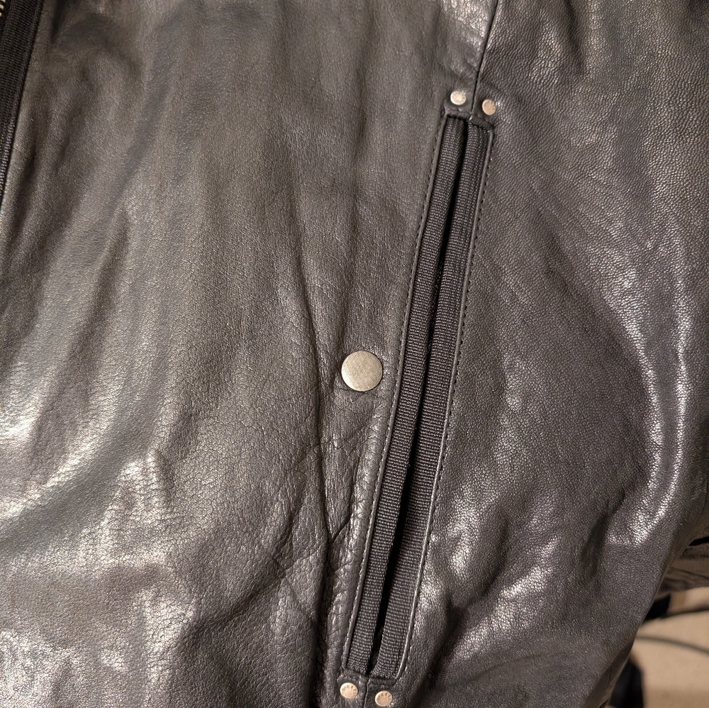Diesel Men's Black Leather Jacket size large - Picture 5 of 10